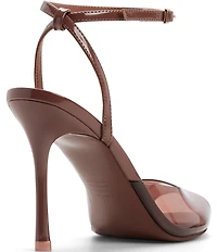 ALDO Belen Tinted Vinyl Ankle Strap Pointed Toe Dress Sandals