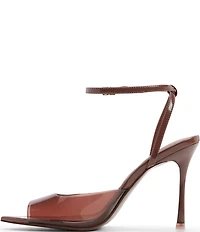 ALDO Belen Tinted Vinyl Ankle Strap Pointed Toe Dress Sandals