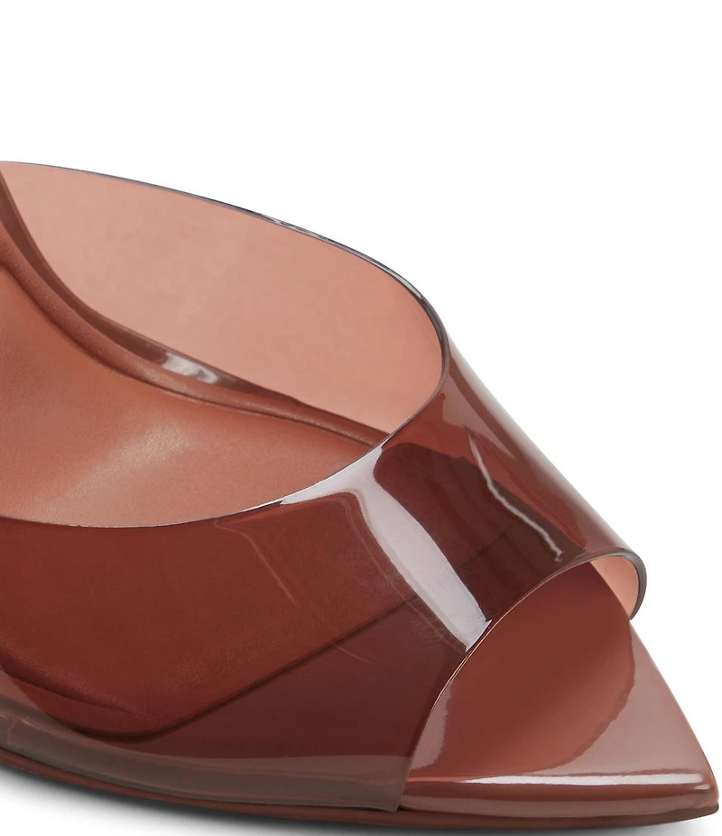 ALDO Belen Tinted Vinyl Ankle Strap Pointed Toe Dress Sandals