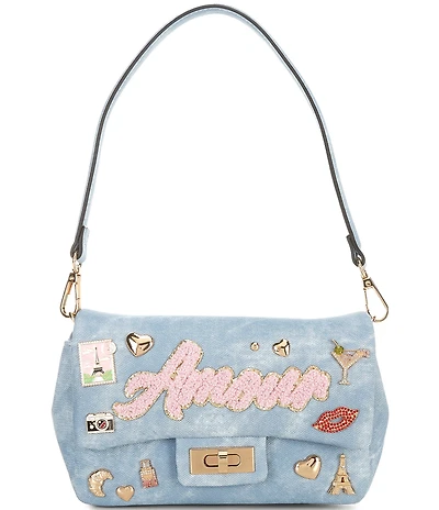ALDO Bellaamourr Denim Paris Hardware Shoulder Bag