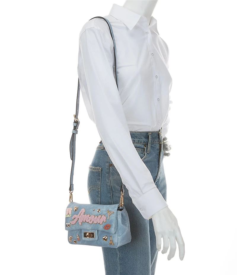 ALDO Bellaamourr Denim Paris Hardware Shoulder Bag