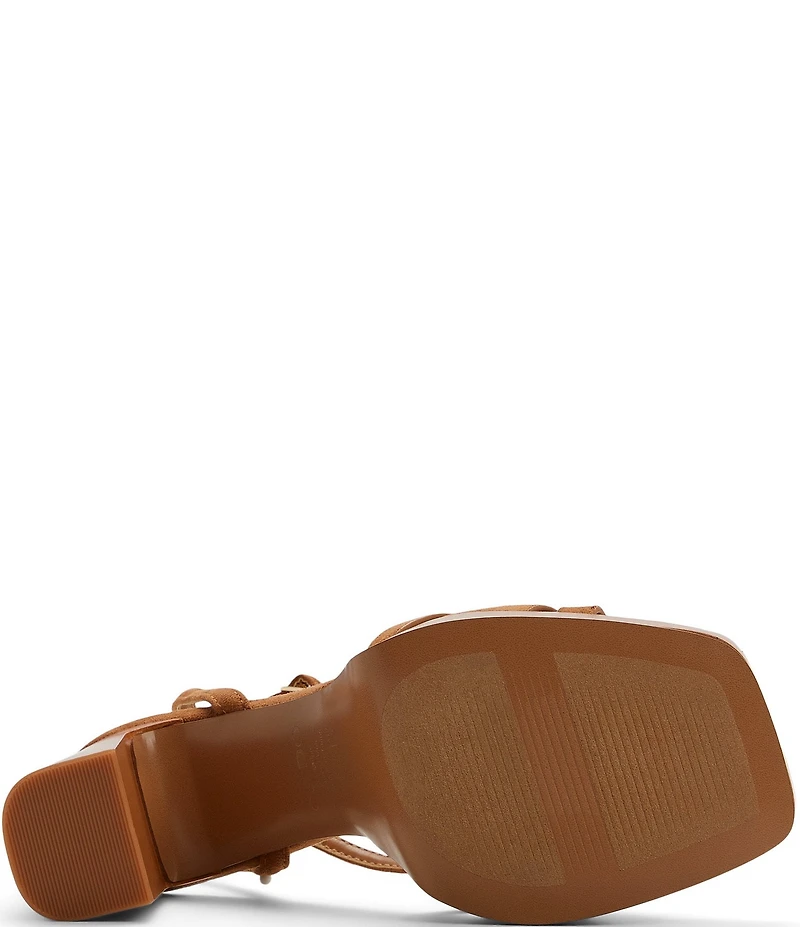 ALDO Beverlyanne Ankle Strap Square Toe Block Heel Platform Sandals