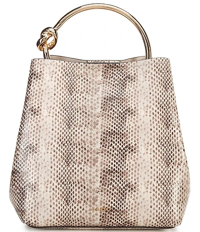 ALDO Bienkaa Medium Snake Print Handle Bucket Bag