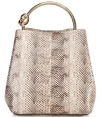ALDO Bienkaa Medium Snake Print Handle Bucket Bag