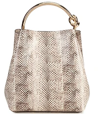 ALDO Bienkaa Medium Snake Print Handle Bucket Bag