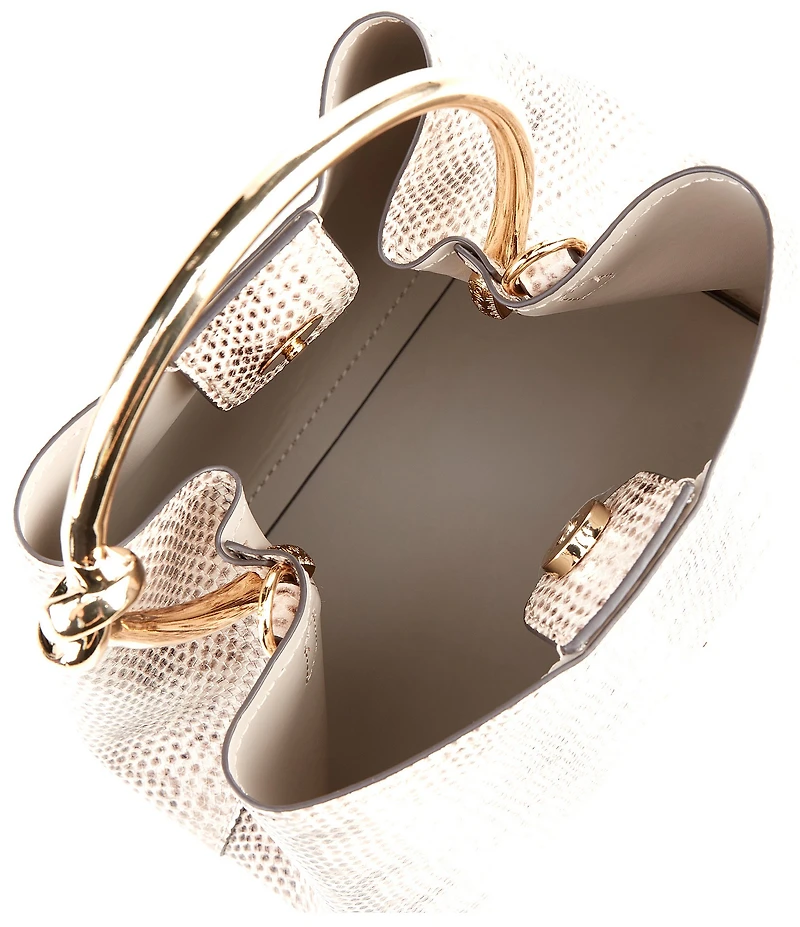 ALDO Bienkaa Medium Snake Print Handle Bucket Bag