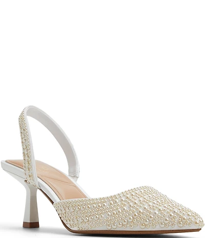 ALDO Brizza Pearl Studded Slingback Dress Pumps