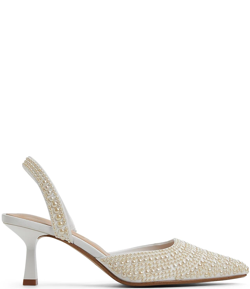 ALDO Brizza Pearl Studded Slingback Dress Pumps