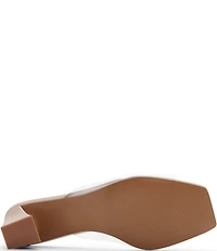 ALDO Byanka Clear Vinyl Square Toe Block Heel Slide Sandals