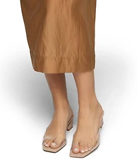 ALDO Byanka Clear Vinyl Square Toe Block Heel Slide Sandals