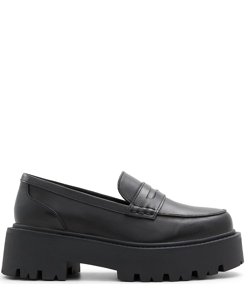 ALDO Cadaycia Leather Platform Penny Loafers