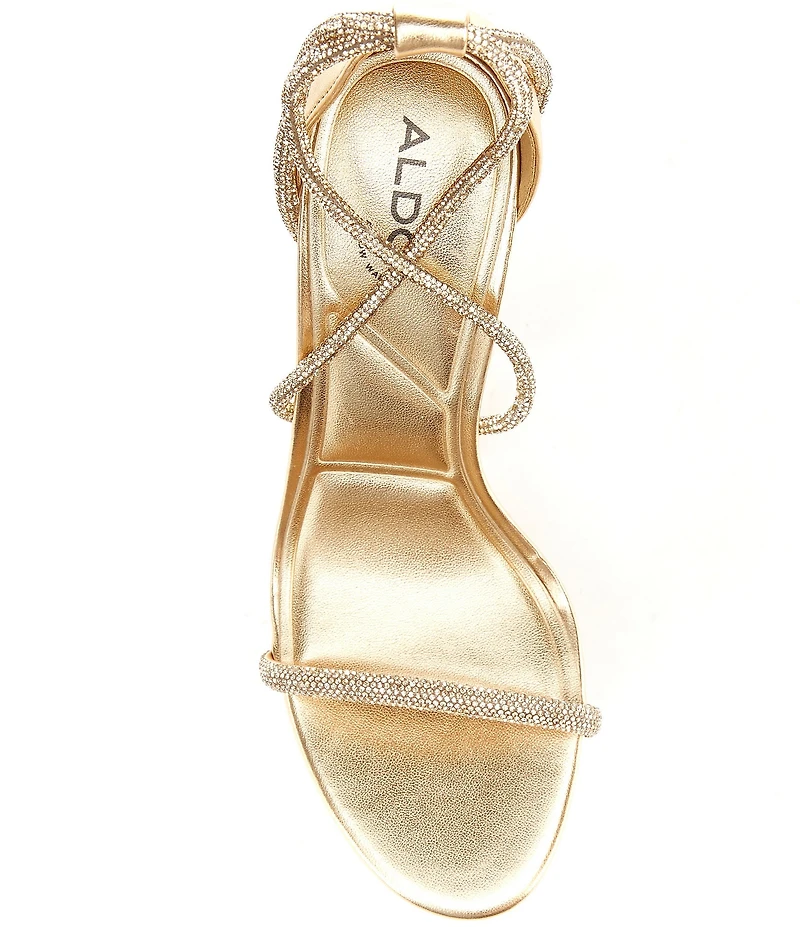 ALDO Caladonia Rhinestone Ankle Wrap Dress Sandals
