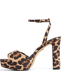 ALDO Chicgleam Leopard Print Ankle Strap Platform Dress Sandals