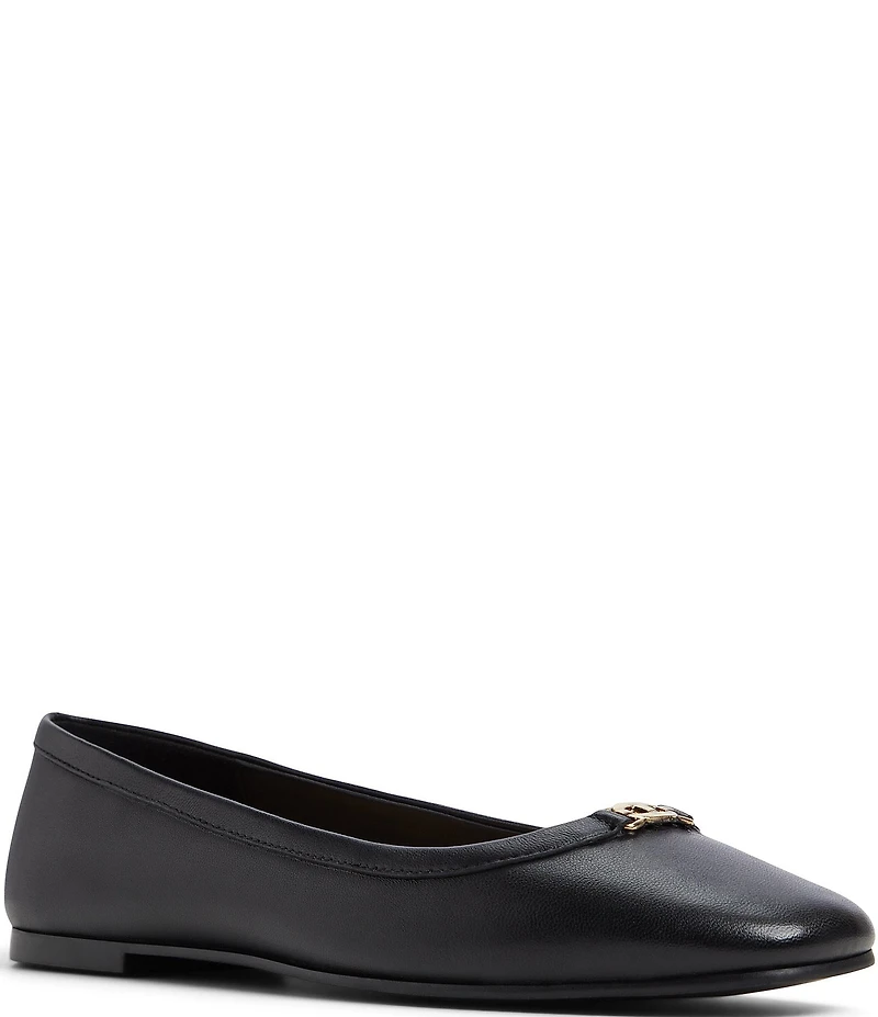 ALDO Corinthie Leather Hardware Detail Ballet Flats