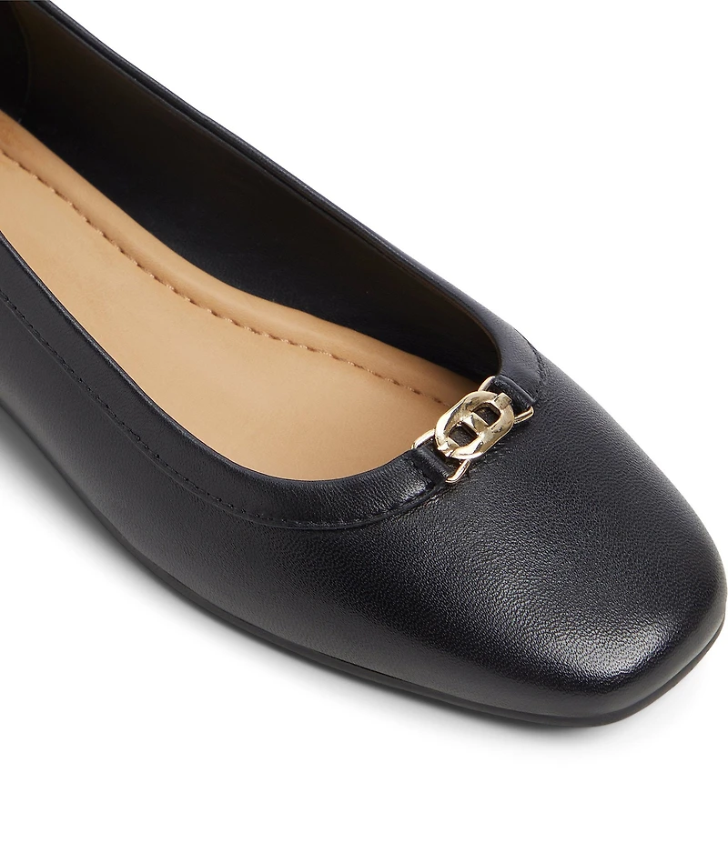 ALDO Corinthie Leather Hardware Detail Ballet Flats