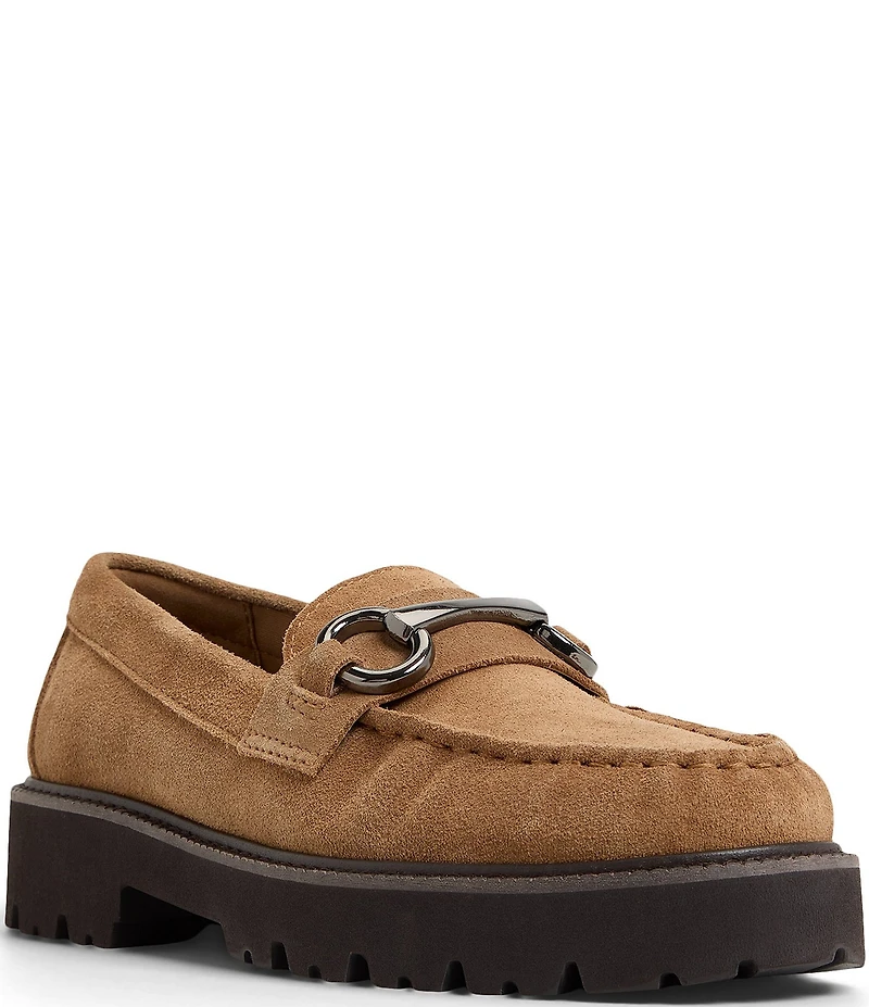 ALDO Danrose Suede Bit Buckle Lug Sole Loafers