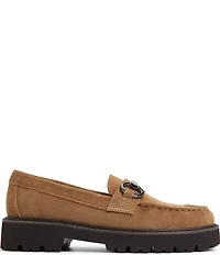 ALDO Danrose Suede Bit Buckle Lug Sole Loafers