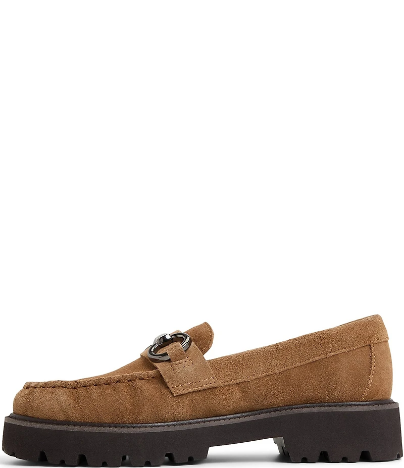 ALDO Danrose Suede Bit Buckle Lug Sole Loafers