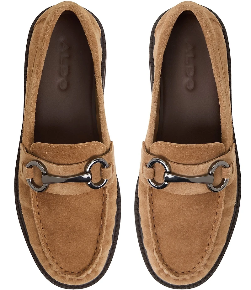 ALDO Danrose Suede Bit Buckle Lug Sole Loafers