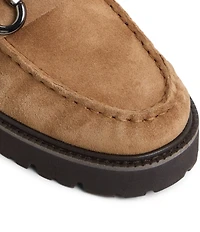 ALDO Danrose Suede Bit Buckle Lug Sole Loafers