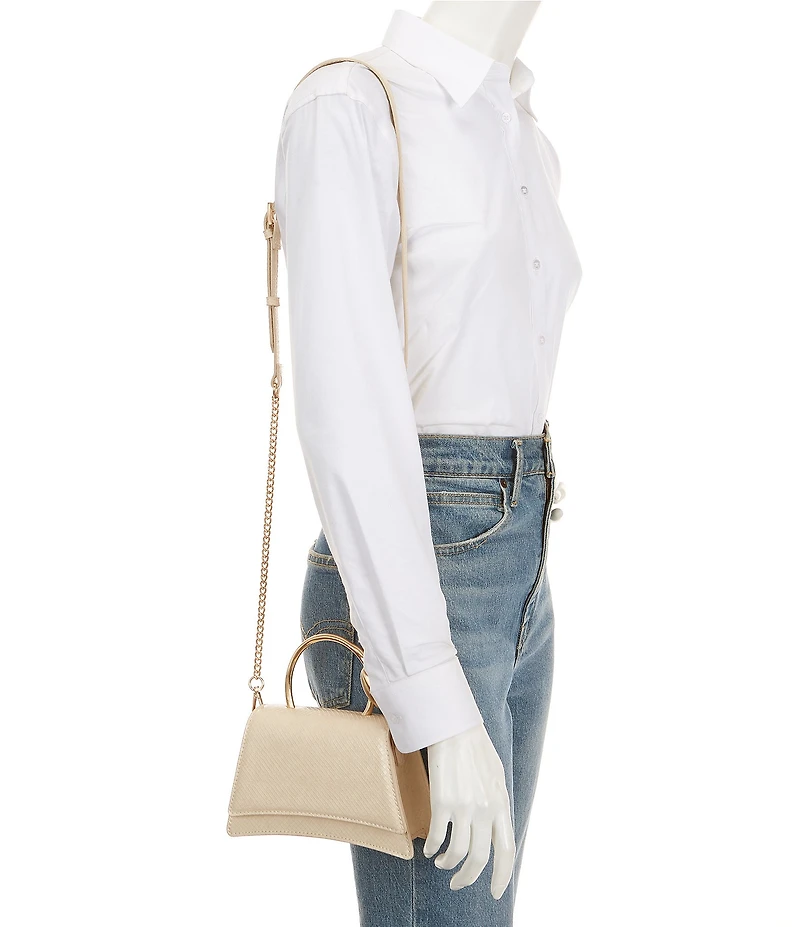 ALDO Desert Rose Metal Top Handle Satchel Bag