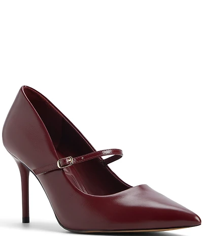 ALDO Eledeladar Leather Mary Jane Pointed Toe Pumps