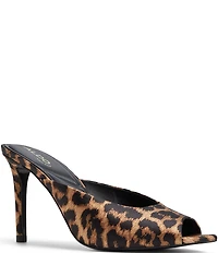 ALDO Elenara Leopard Print Pointed Peep Toe Dress Slide Sandals
