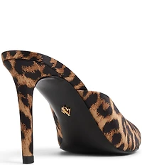 ALDO Elenara Leopard Print Pointed Peep Toe Dress Slide Sandals