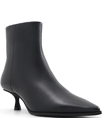 ALDO Emmalie Leather Pointed Toe Kitten Heel Dress Booties