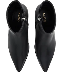 ALDO Emmalie Leather Pointed Toe Kitten Heel Dress Booties
