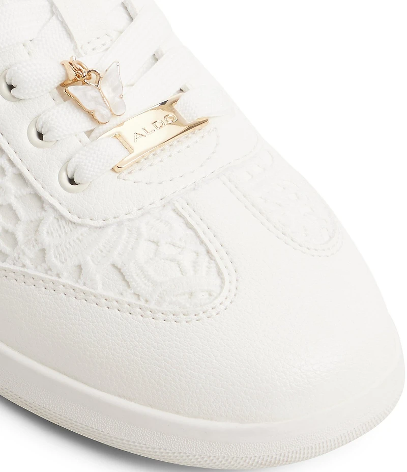 ALDO Erilg Lace Panels Butterfly Charms Lace Up Sneakers