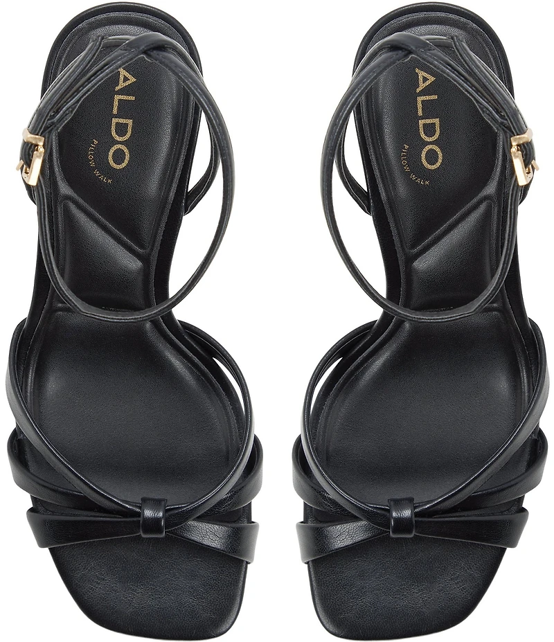 ALDO Ermanna Ankle Strap Woven Raffia Sculpted Wedge Sandals