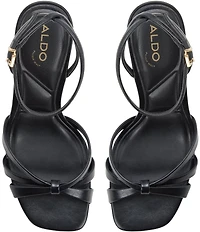 ALDO Ermanna Ankle Strap Woven Raffia Sculpted Wedge Sandals