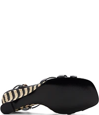 ALDO Ermanna Ankle Strap Woven Raffia Sculpted Wedge Sandals