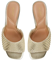 ALDO Fiala Woven Leather Sculptural Wedge Slide Sandals