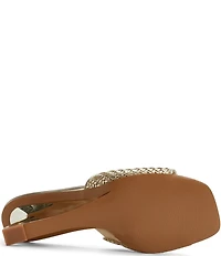 ALDO Fiala Woven Leather Sculptural Wedge Slide Sandals