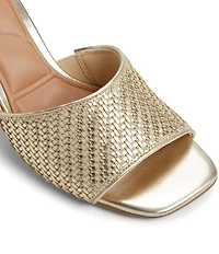 ALDO Fiala Woven Leather Sculptural Wedge Slide Sandals