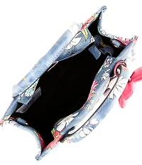 ALDO Floral Bloom Denim Satchel Bag