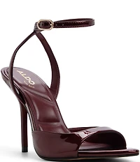 ALDO Forevermore Metallic Patent Ankle Strap Dress Sandals