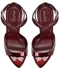 ALDO Forevermore Metallic Patent Ankle Strap Dress Sandals