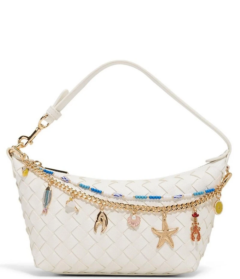 ALDO Frankie Woven Oceanic Chain Charm Shoulder Bag
