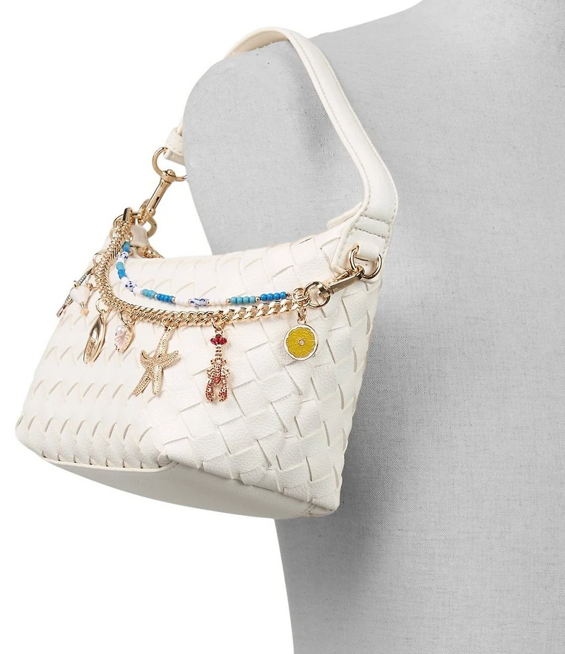 ALDO Frankie Woven Oceanic Chain Charm Shoulder Bag