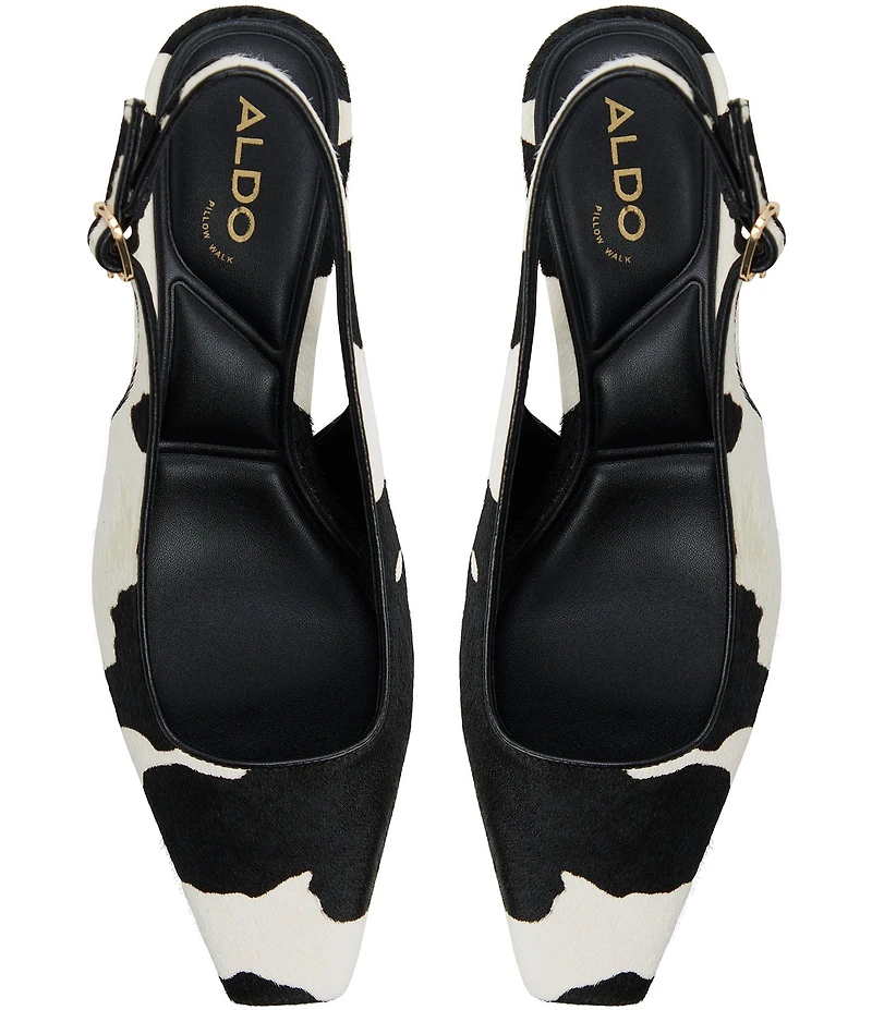 ALDO Gabriellie Cow Print Calf Hair Slingback Pumps