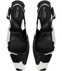 ALDO Gabriellie Cow Print Calf Hair Slingback Pumps