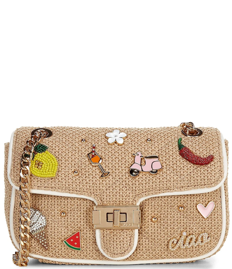 ALDO Giulliaa Small Straw Vaction Embellished Crossbody Bag