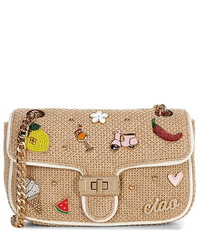 ALDO Giulliaa Small Straw Vaction Embellished Crossbody Bag