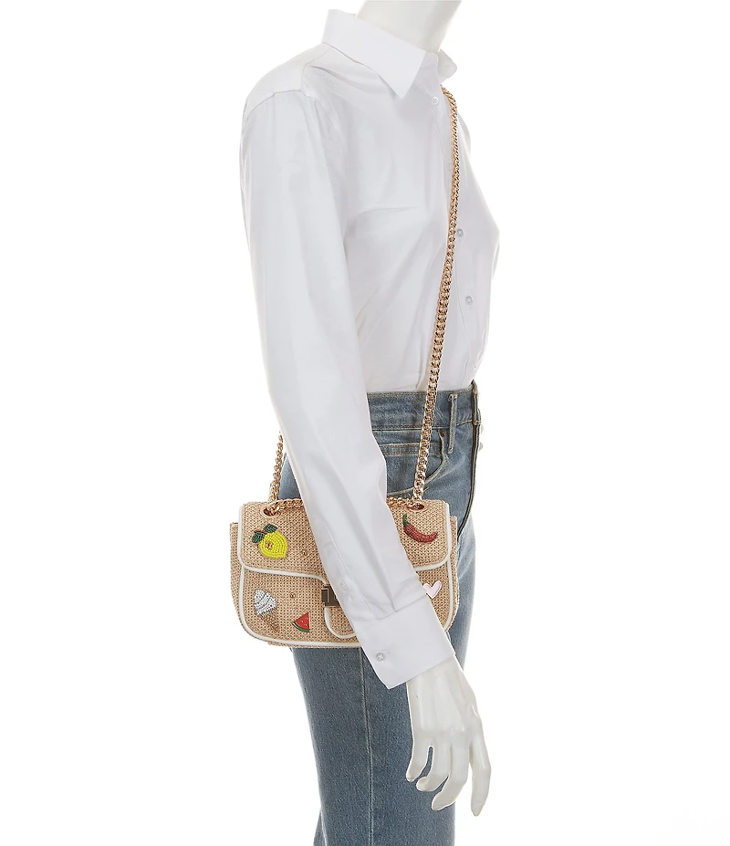 ALDO Giulliaa Small Straw Vaction Embellished Crossbody Bag