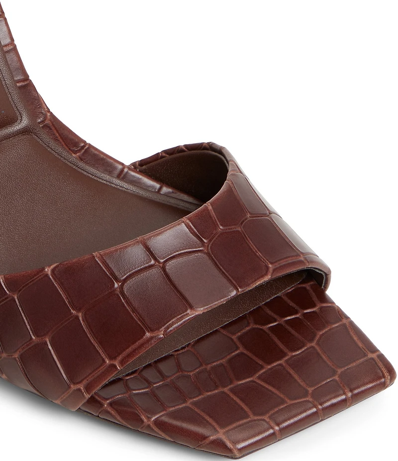ALDO Harmonious Croco Embossed Knot Heel Detail Dress Sandals