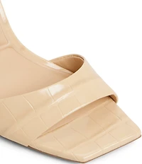 ALDO Harmonious Croco Embossed Knot Heel Detail Dress Sandals