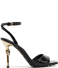 ALDO Harmonious Croco Embossed Knot Heel Detail Dress Sandals
